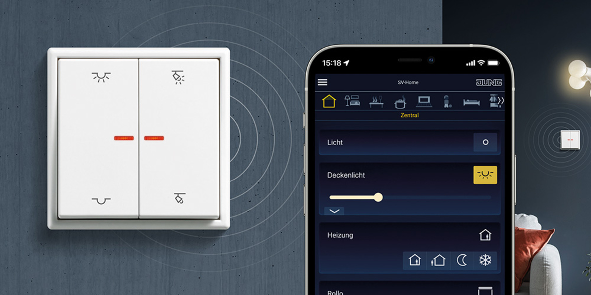 KNX RF Taster bei IMP Immotec GmbH in Mühltal
